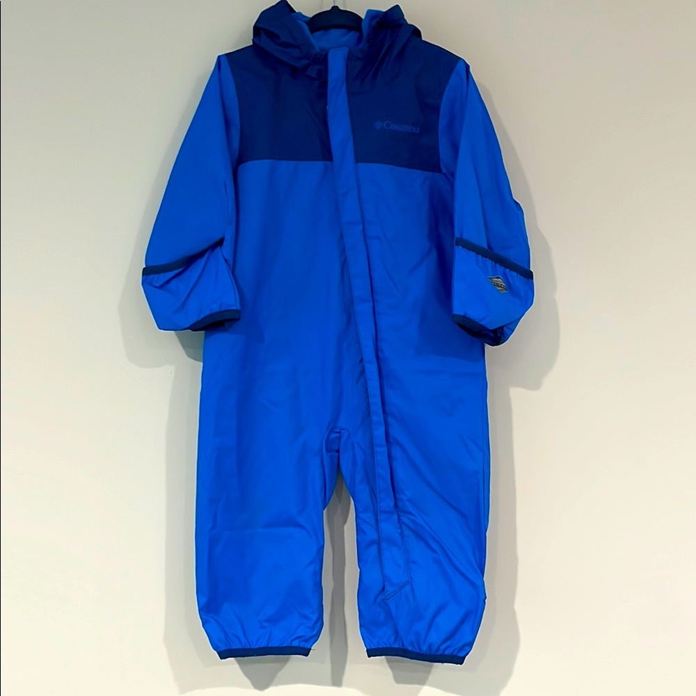 COLUMBIA Interchange Infant 6-12 Waterproof Hooded Rain Suit One Piece Full Zip